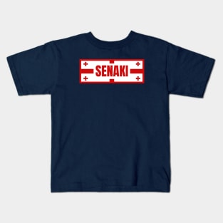 Senaki City in Georgian Flag Design Kids T-Shirt